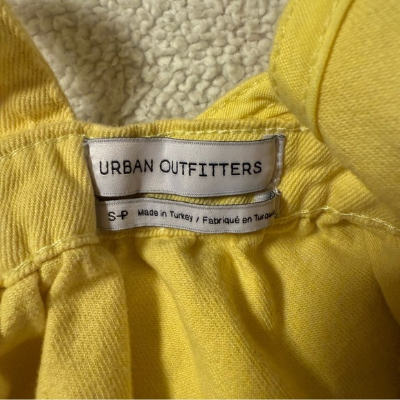 UO Danny Yellow Plunging Button Down Denim Midi Dress Sleeveless Urban Outfitter - Picture 9 of 12